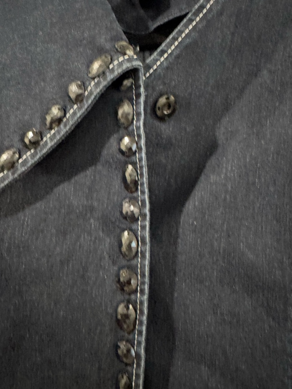 Dark Navy Ruffle-Trim Trench Coat - Picture 8 of 10